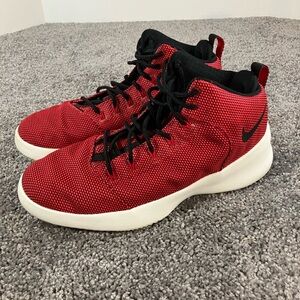 Nike Hyperfresh Roshe Mid Mens Sz 8 Red Sneaker Shoes 759996-600